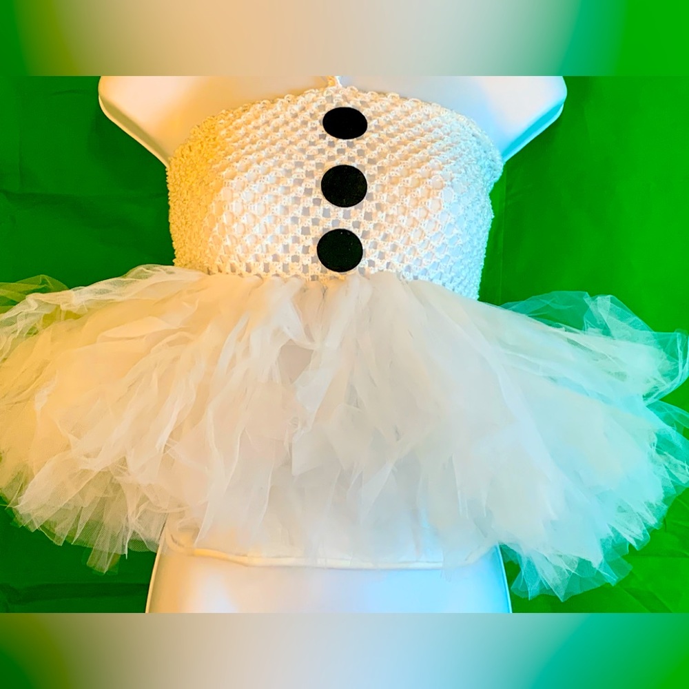 Tutu Dreams Ballerina Dance Tutu Leotard White Black Dots Girls Sz S